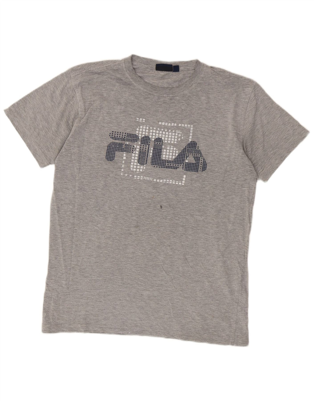 Camiseta masculina Fila Graphic Top cinza médio algodão