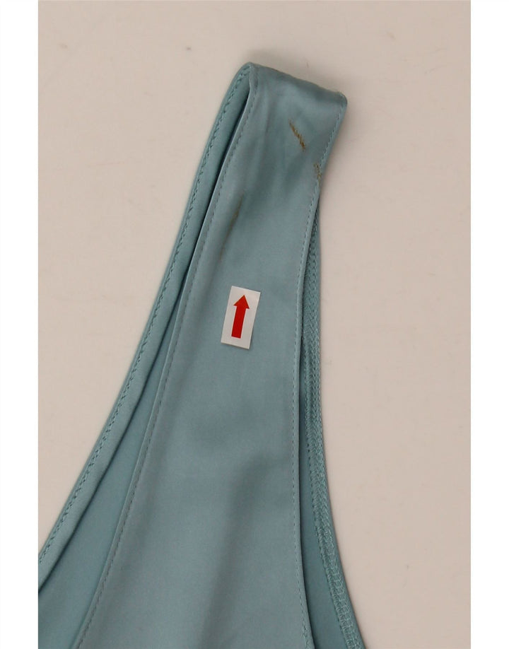 Zara Womens Crop Cami Top UK 14 Grande Azul Poliéster