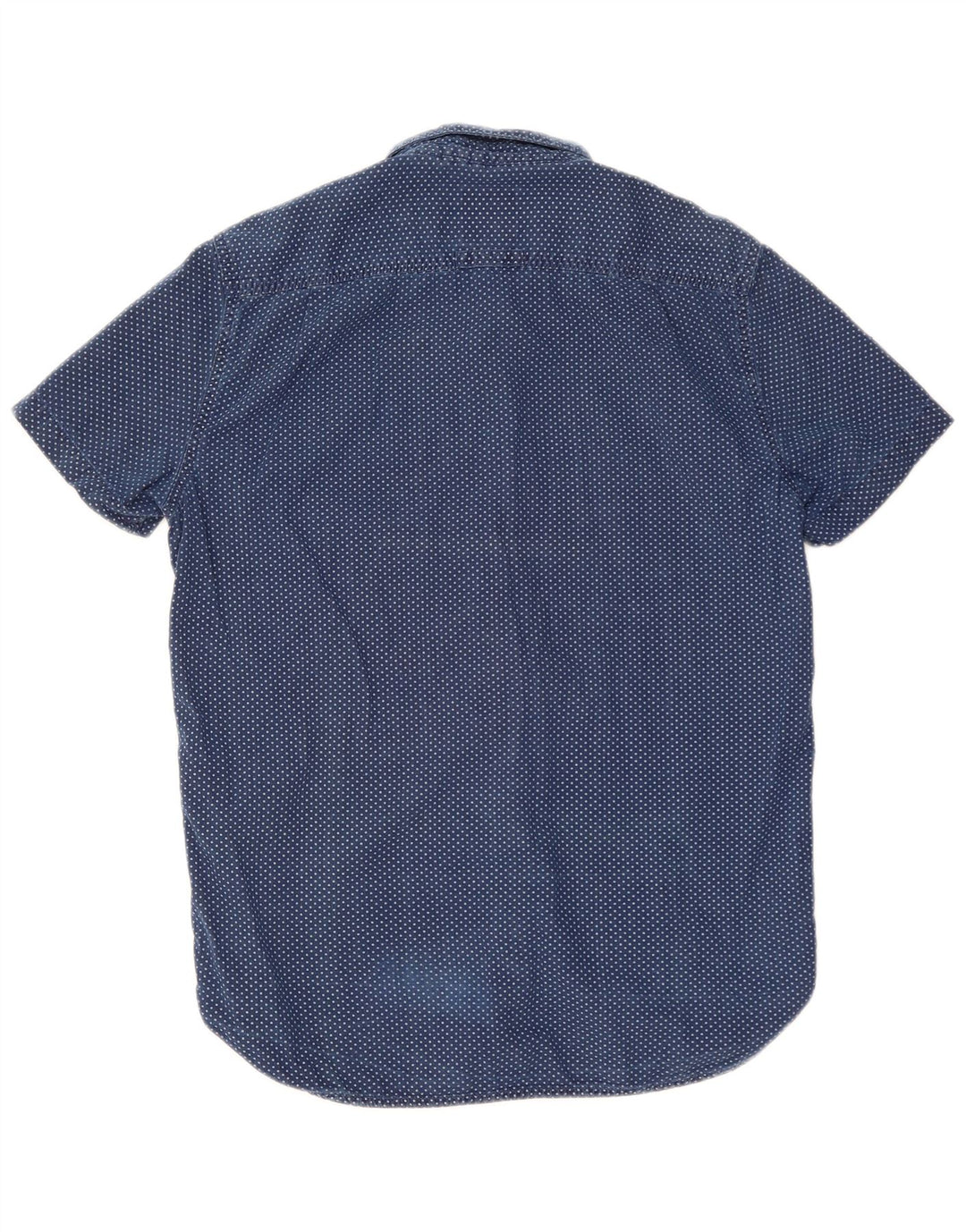 Camisa masculina de manga curta Superdry algodão manchado azul médio