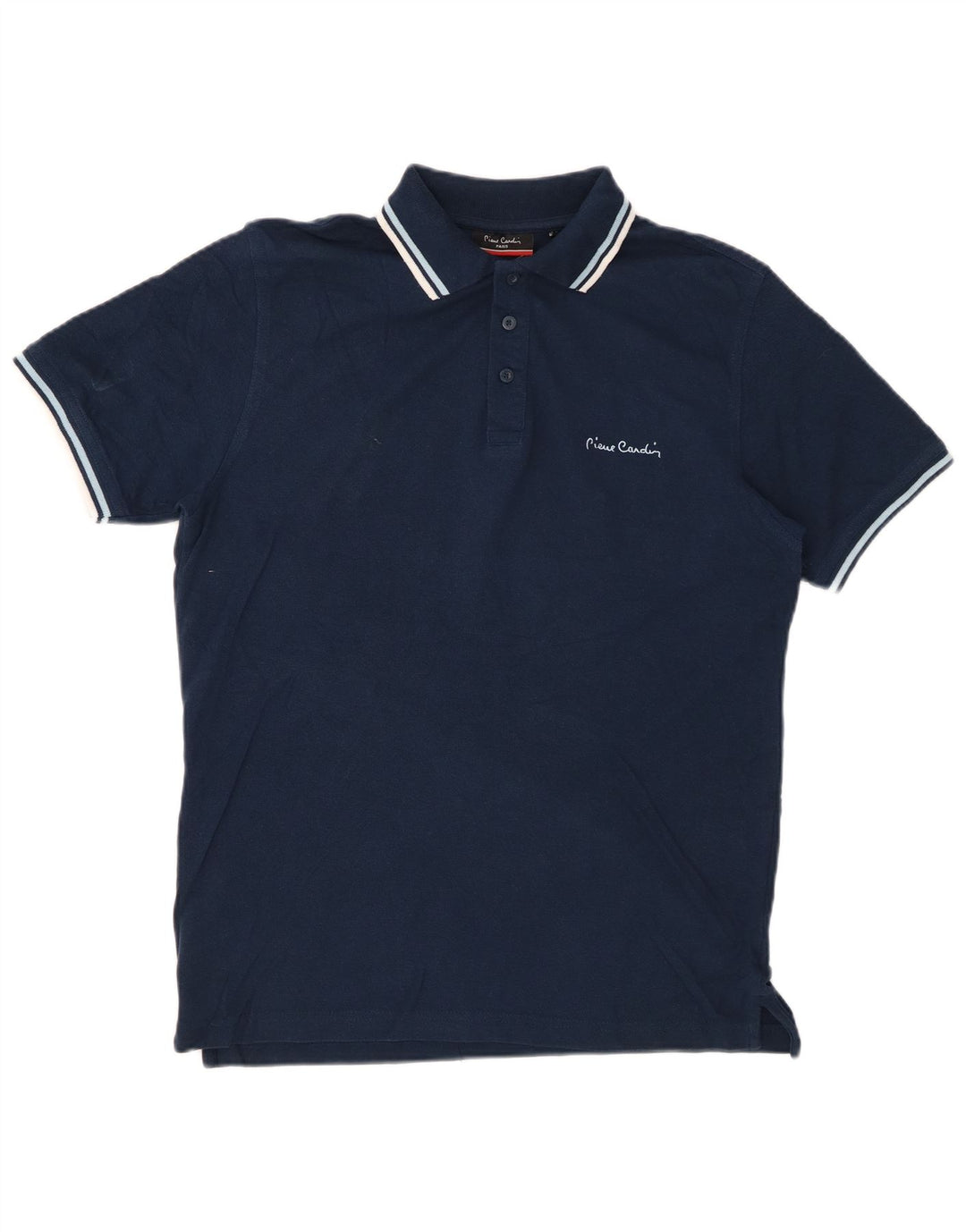 Camisa polo masculina Pierre Cardin Regular Fit médio algodão azul marinho