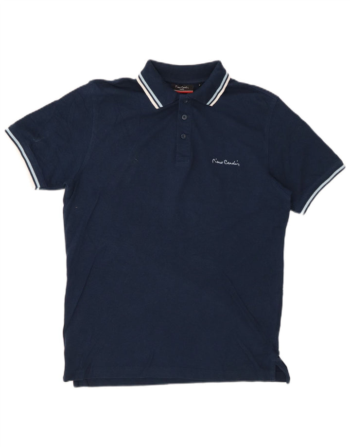 Camisa polo masculina Pierre Cardin Regular Fit médio algodão azul marinho
