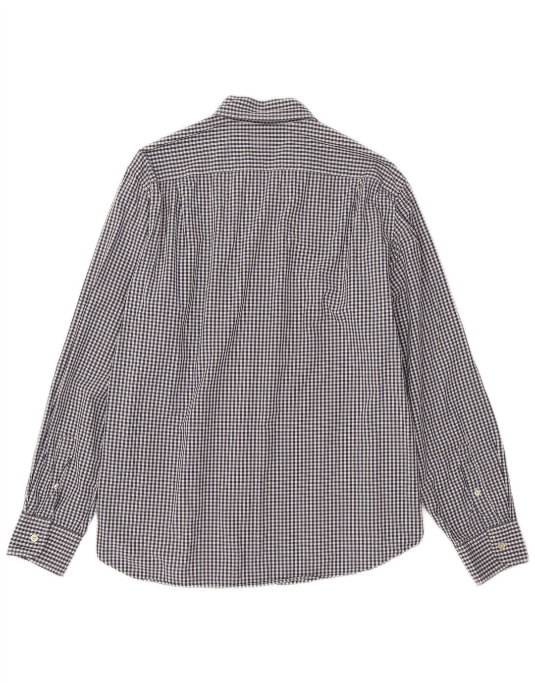 Camisa masculina J. CREW sob medida, grande algodão guingão azul marinho