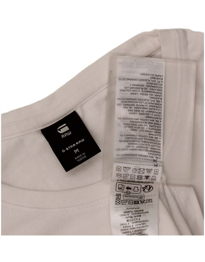 Camiseta masculina G-Star Top médio algodão branco