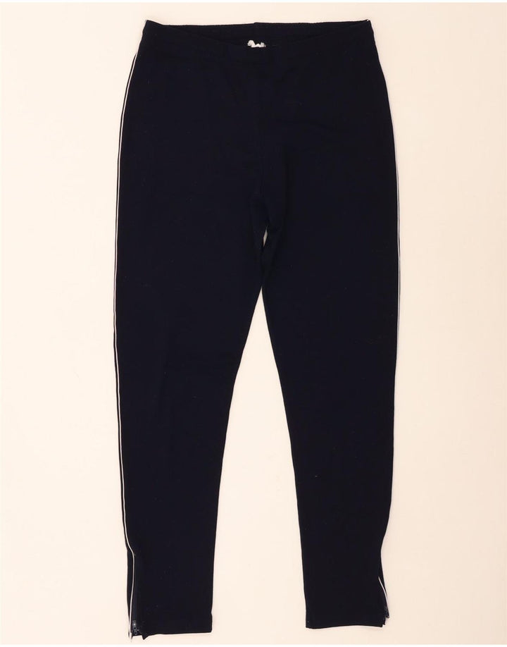 Calça de treino feminina Marks & Spencer UK 14 grande azul marinho poliamida