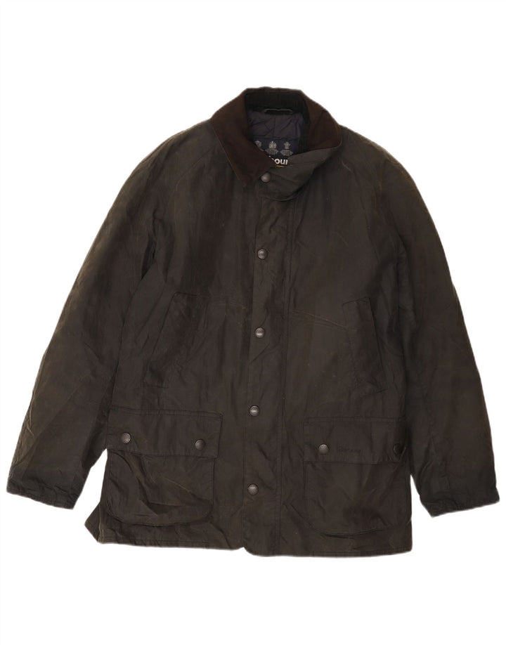 Jaqueta masculina de algodão encerado Barbour UK 38 algodão cinza médio clássico