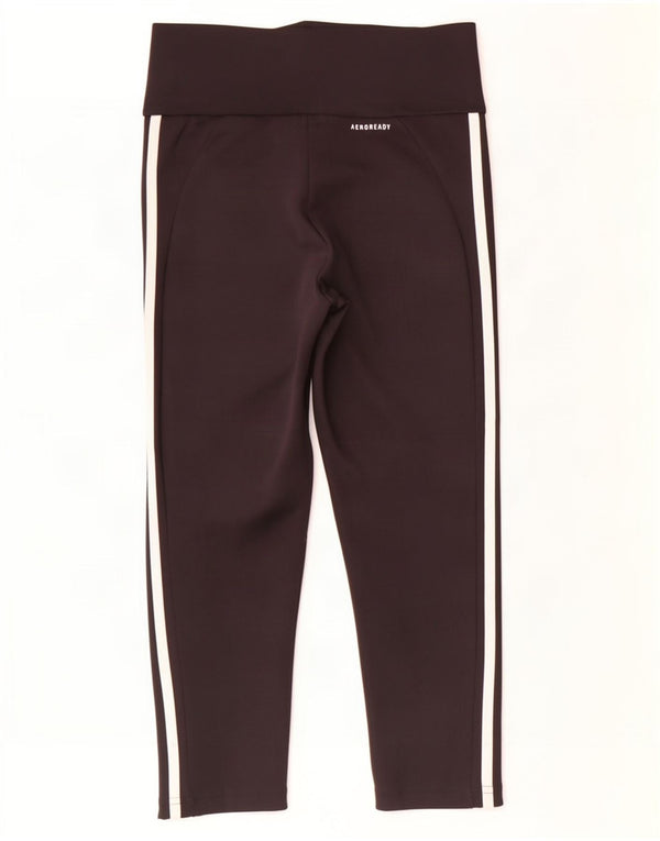 Adidas Womens Aeroready Capri Leggings Reino Unido 8/10 Pequeno Poliéster Preto