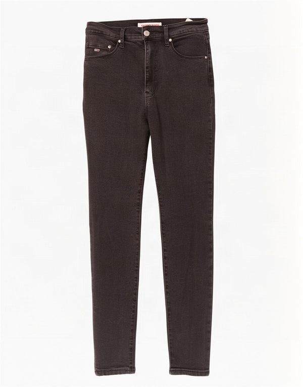 Tommy Hilfiger feminino Sylvia High Rise Super Skinny Jeans W31 L30 Preto
