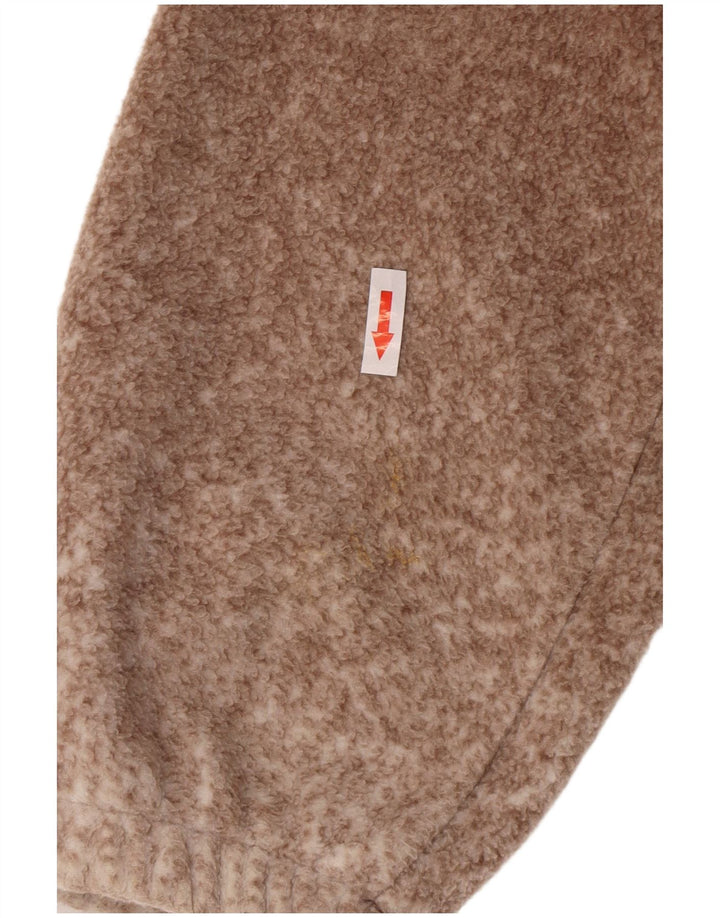 Jaqueta masculina vintage de lã gráfica Wolf UK 38 marrom médio manchado