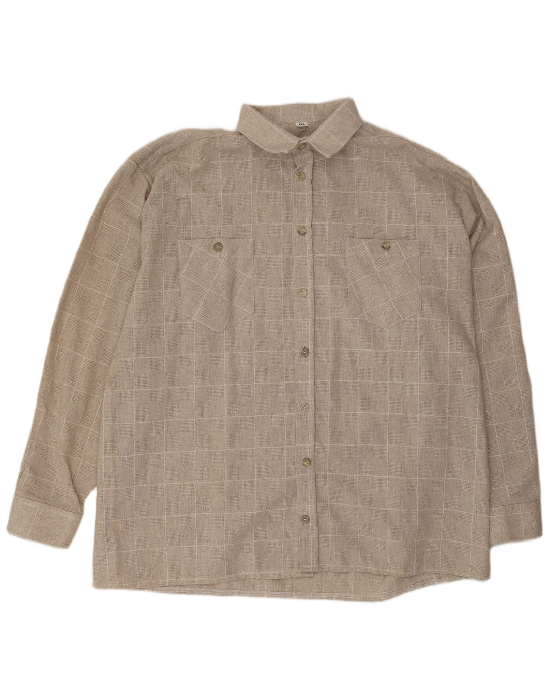 Camisa masculina VINTAGE 2XL xadrez bege