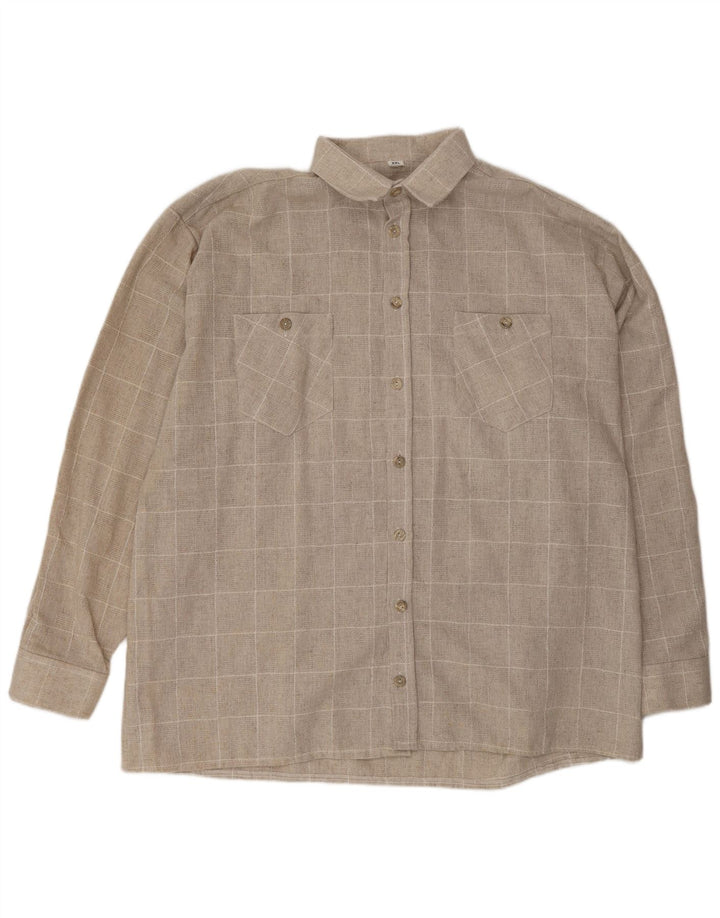 Camisa masculina VINTAGE 2XL xadrez bege