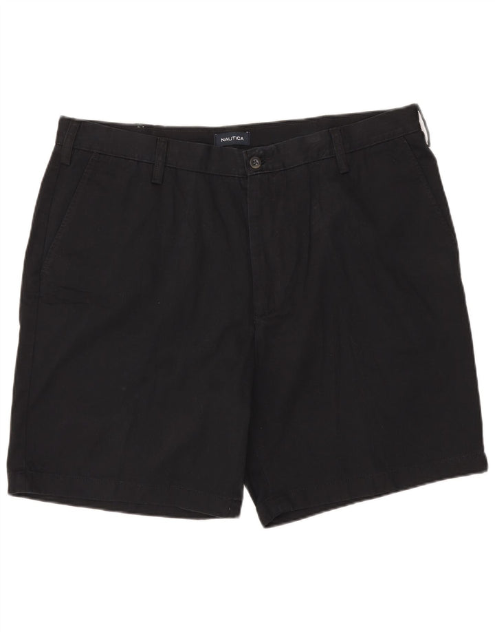 NAUTICA Mens Chino Shorts W40 XL Algodão Preto