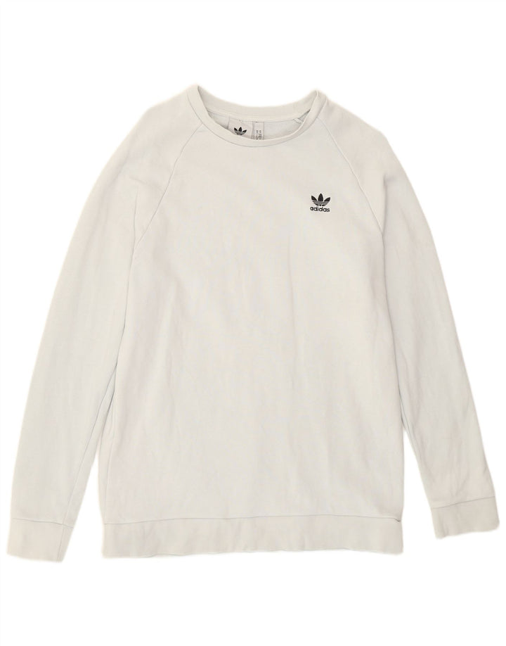 Adidas Mens Moletom Jumper Médio Algodão Azul