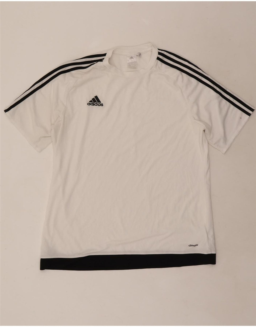 Adidas Masculino Climalite Camiseta Top XL Branco Colourblock Poliéster