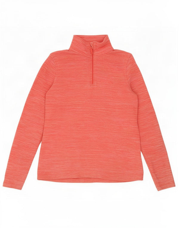 Suéter de lã feminino Mountain Warehouse com zíper e gola UK 12 médio rosa manchado