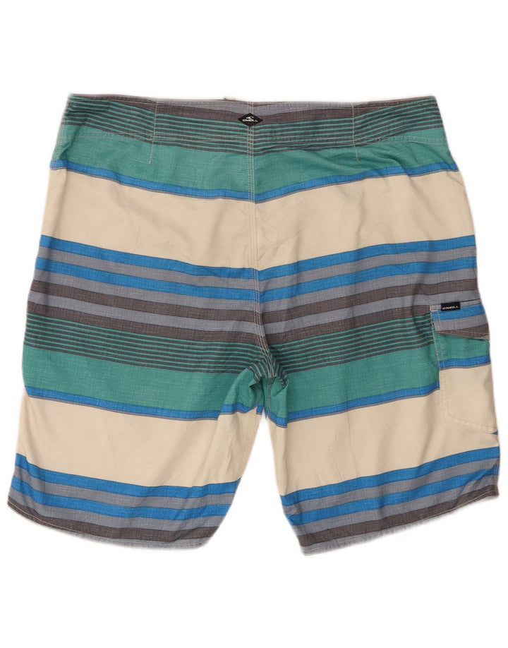 Shorts de natação masculino O'Neill XL poliéster listrado multicolorido