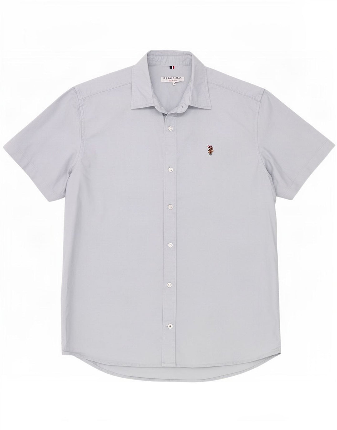 US Polo Assn. Camisa masculina manga curta algodão azul médio