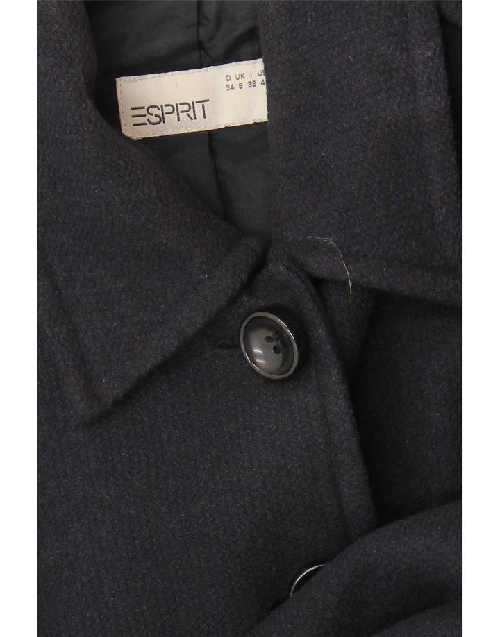 Sobretudo feminino Esprit UK 8 pequeno algodão azul marinho