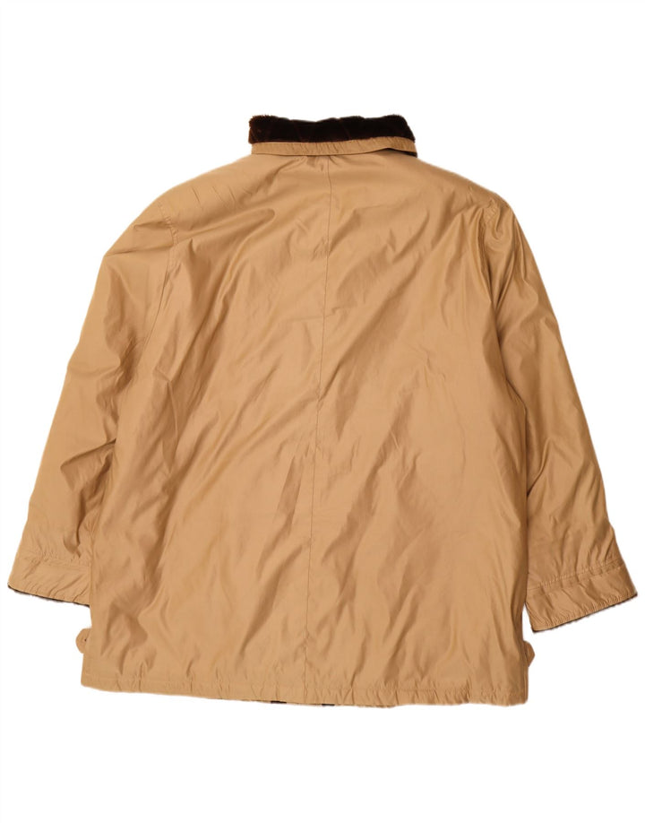 Casaco corta-vento oversized Delmod feminino UK 18 XL bege poliéster