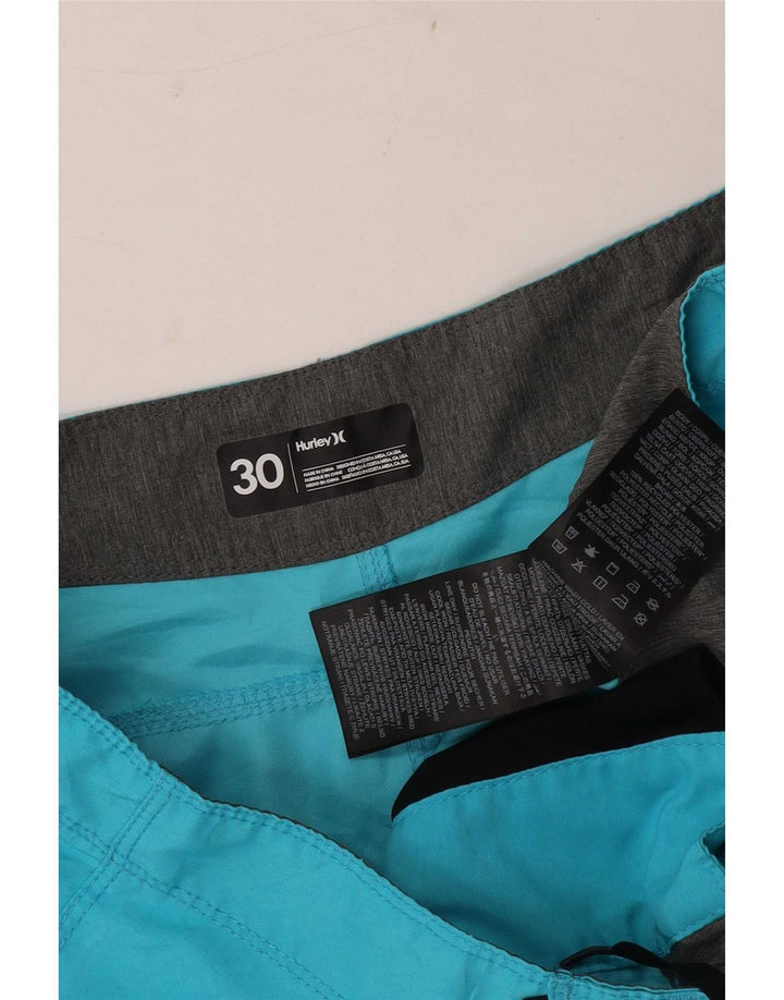 Shorts de natação masculino Hurley poliéster azul médio