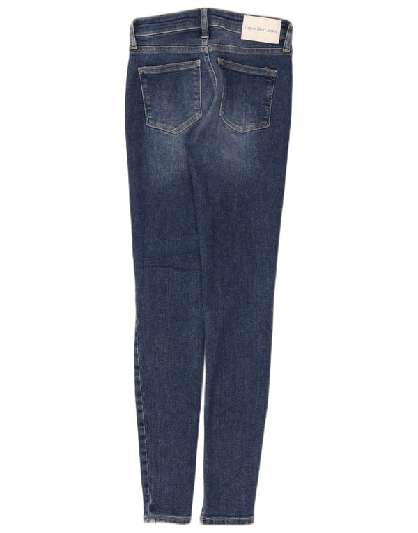Calvin Klein Jeans Skinny Feminino W25 L30 Azul Marinho Algodão