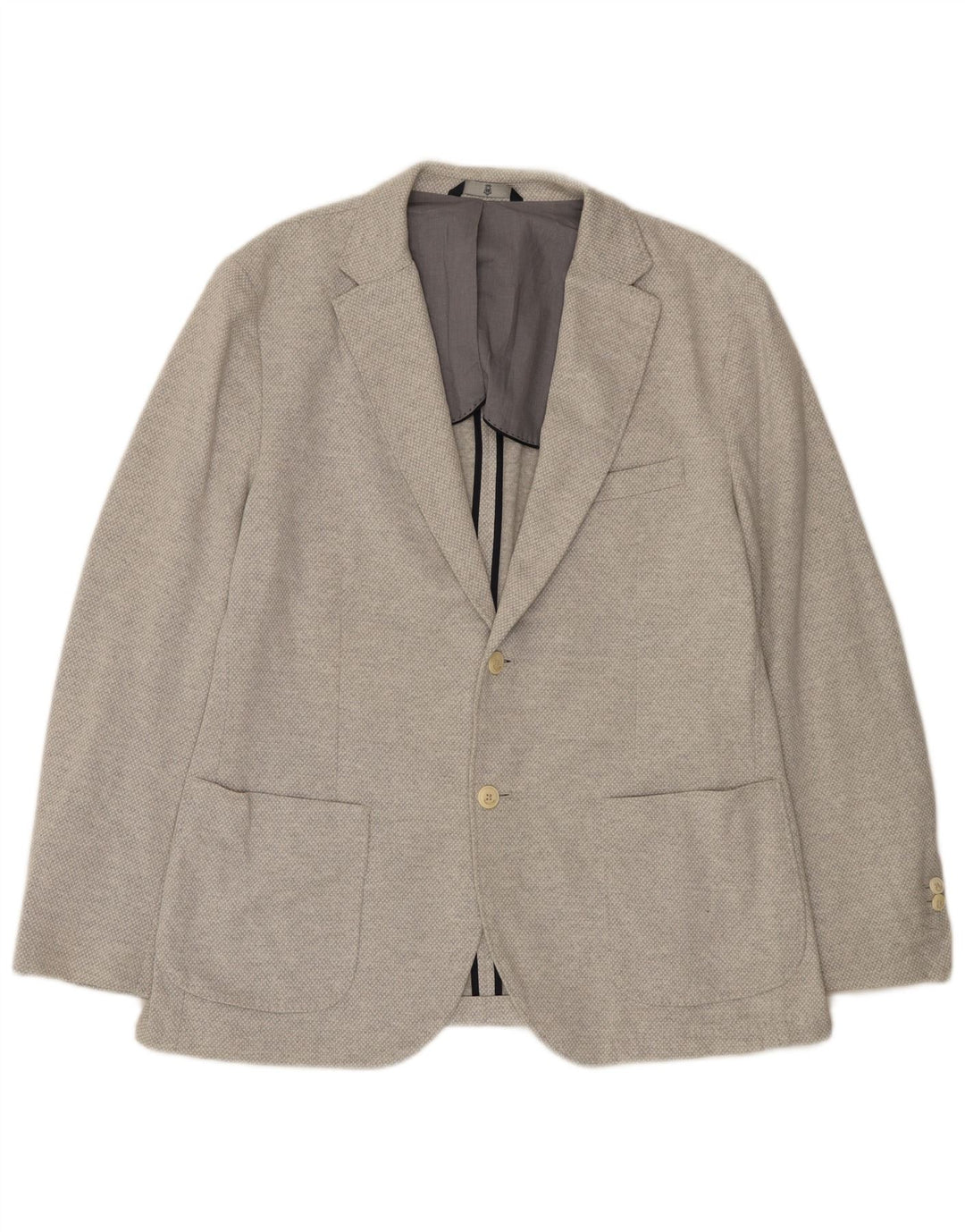 Jaqueta Blazer Masculina Massimo Dutti com 2 Botões EU 56 XL Cinza Argyle/Diamante