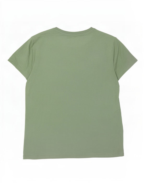 Camiseta feminina gráfica Levi's Top UK 14 algodão verde médio