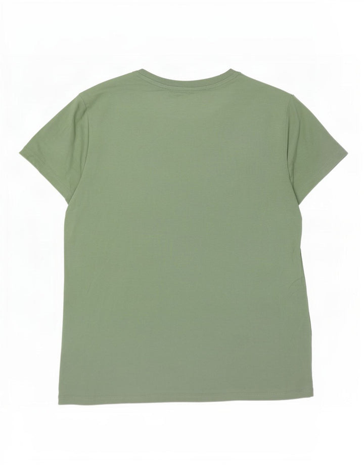 Camiseta feminina gráfica Levi's Top UK 14 algodão verde médio