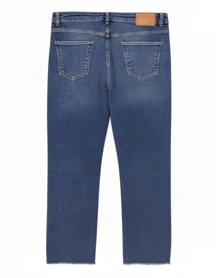 Calça jeans reta feminina Zara EU 40 médio W30 L26 azul