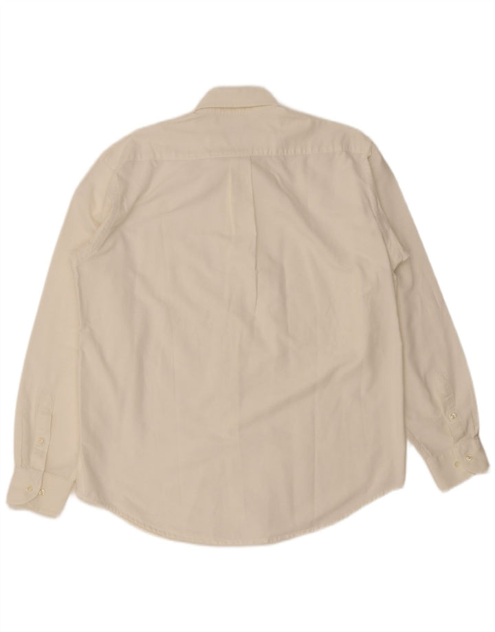 Camisa masculina Benetton grande algodão branco