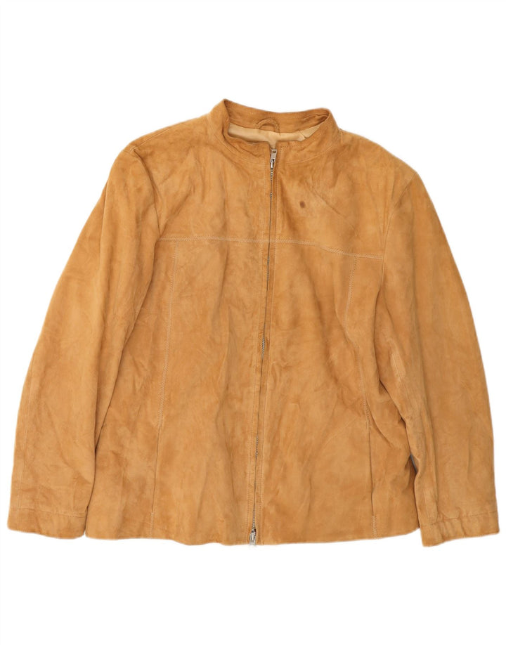 Jaqueta feminina de camurça Moonstone IT 46 grande couro marrom