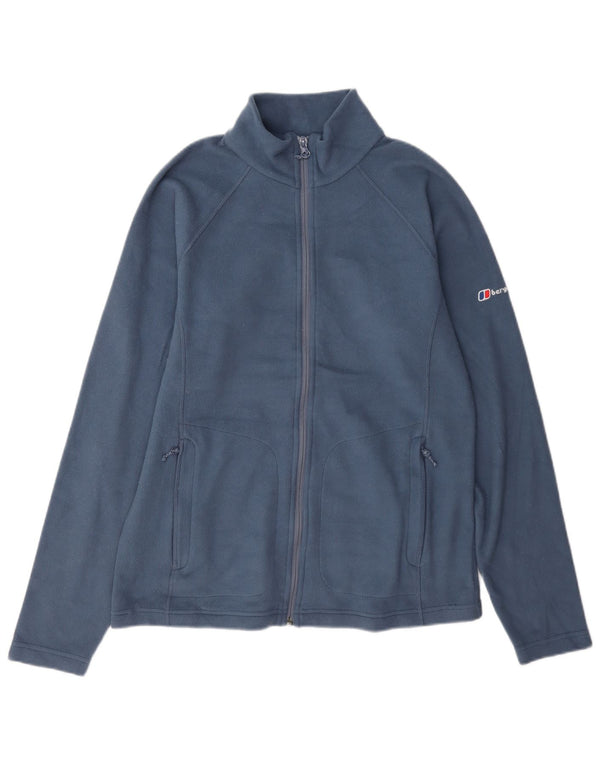 Berghaus Womens Fleece Jacket UK 14 Medium Blue Polyester