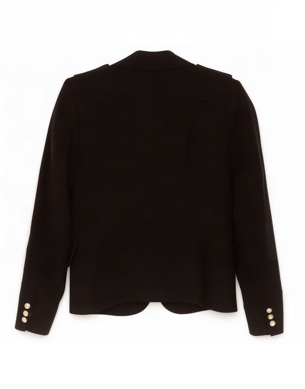 Karen Millen Womens Military Oversized Open Blazer Jacket UK 10 Small Black