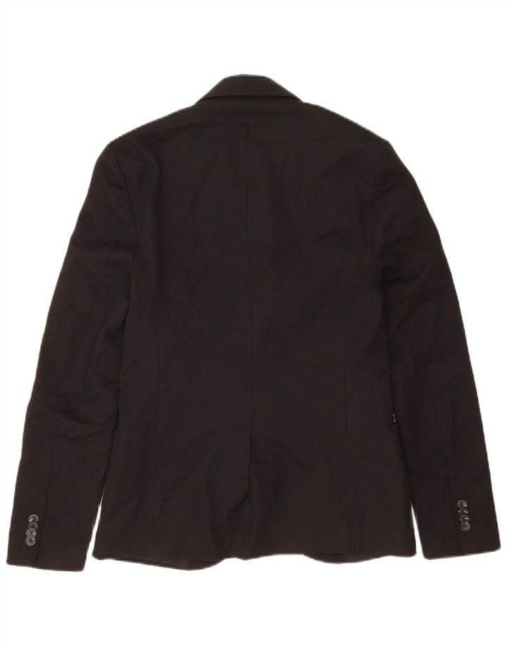 Jaqueta blazer masculina Zara com 2 botões Reino Unido 36 pequena preta
