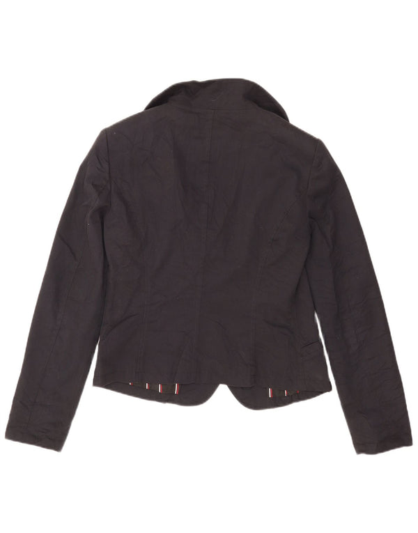 Jaqueta Blazer Feminina Armani Jeans Crop 1 Botão EUA 10 Grande Azul Marinho