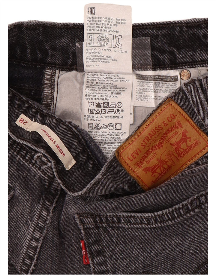 Calça jeans feminina Wedgie Straight LEVI'S W28 L25 algodão cinza