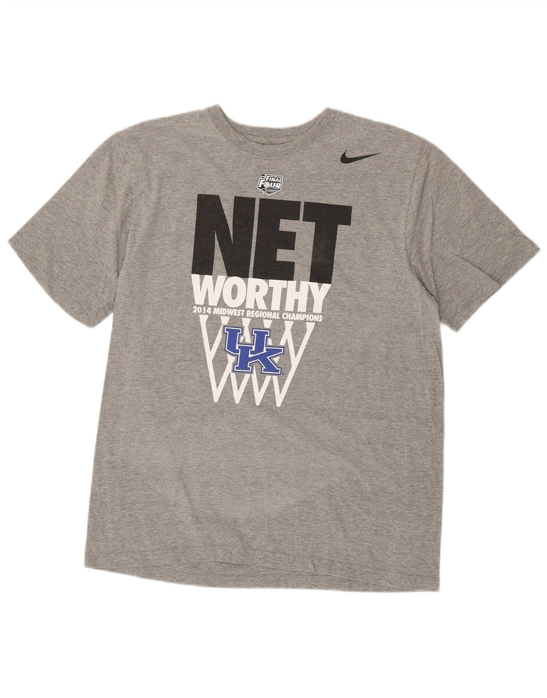 Camiseta masculina NIKE Regular Fit Graphic Top Grande Algodão Cinza
