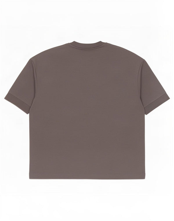 Camiseta masculina Zara Top grande algodão cinza