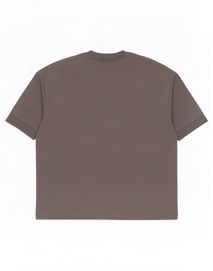 Camiseta masculina Zara Top grande algodão cinza