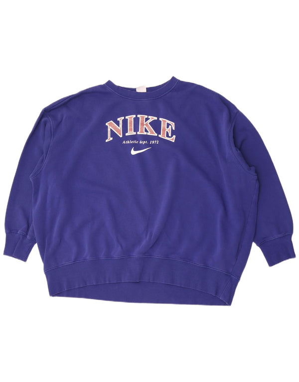 Sweatshirt Nike Masculino Graphic Loose Fit Sweatshirt 2XL Blue Cotton