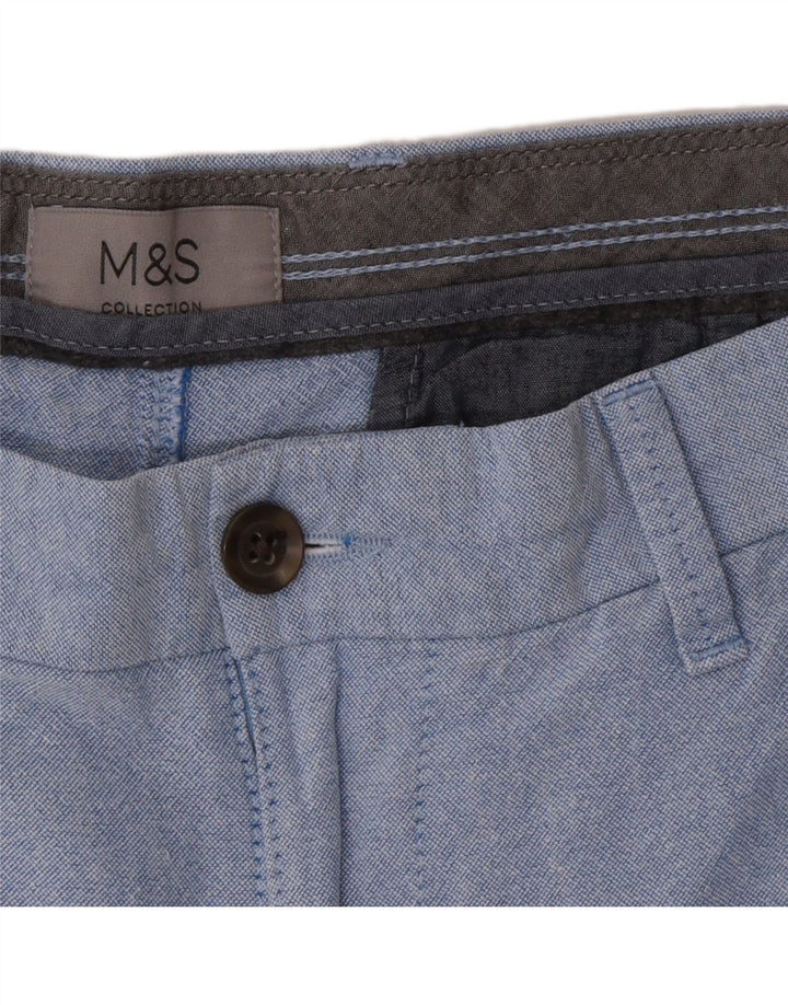 Shorts chino masculino Marks & Spencer W34 grande algodão azul