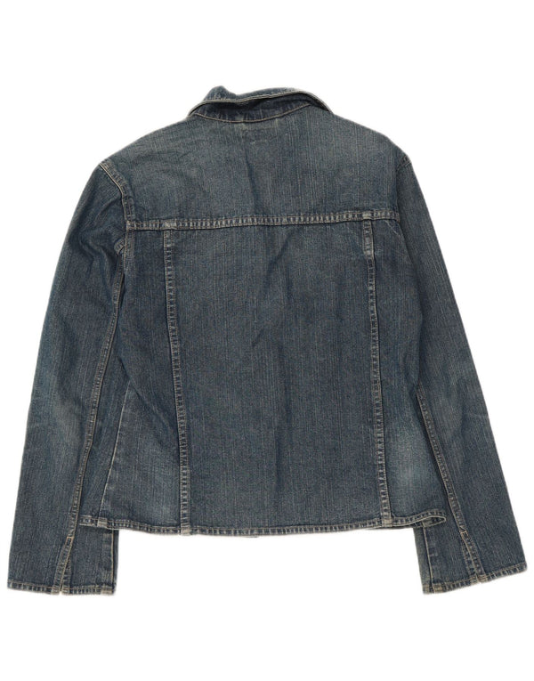 Jaqueta jeans feminina vintage UE 40/42 azul médio