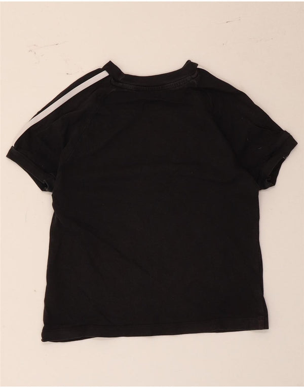 Camiseta Adidas Meninos Top 6-7 Anos Algodão Preto