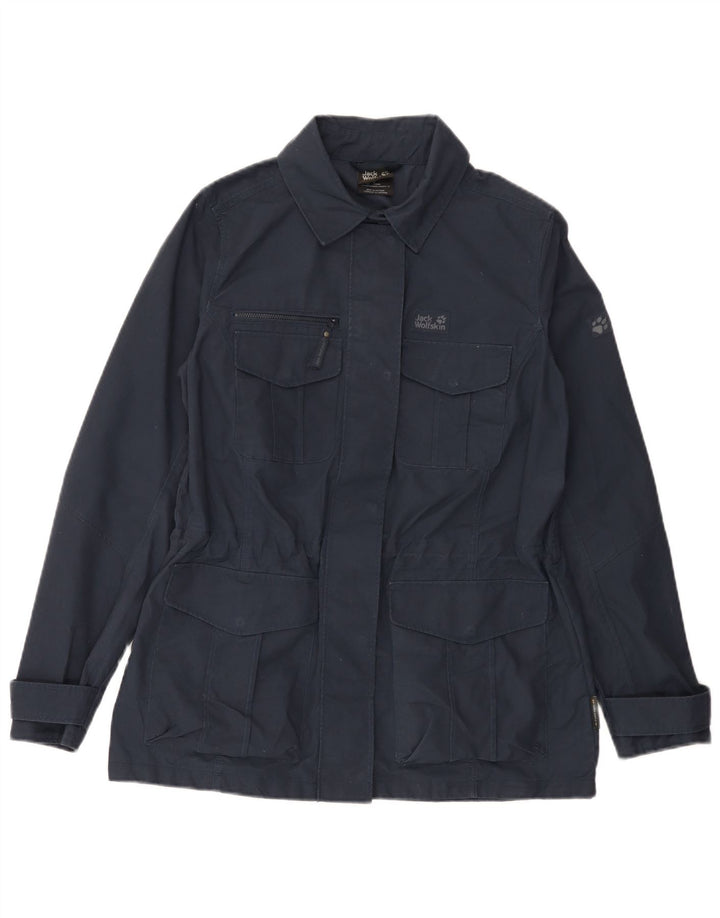 Jaqueta utilitária feminina Jack Wolfskin Reino Unido 12 poliéster azul marinho médio