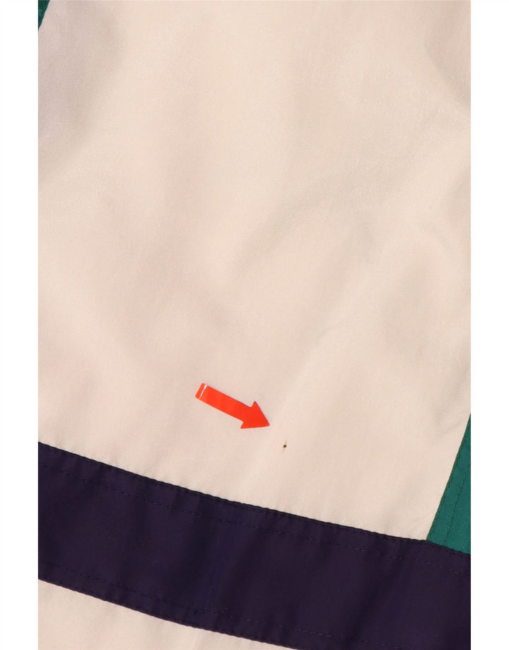 Jaqueta de treino masculina COSMOS Reino Unido 16 grande bloco colorido branco