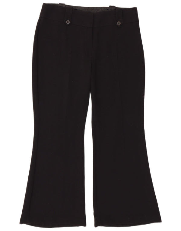 Calça feminina casual Marks & Spencer Flare UK 16 grande W34 L30 preta