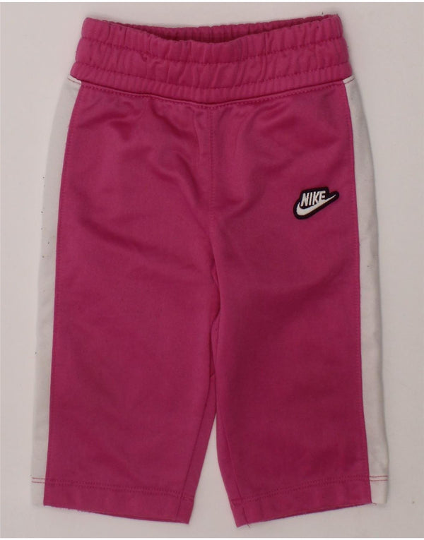 Calça de treino NIKE para meninas de 6 a 9 meses rosa colorblock poliéster