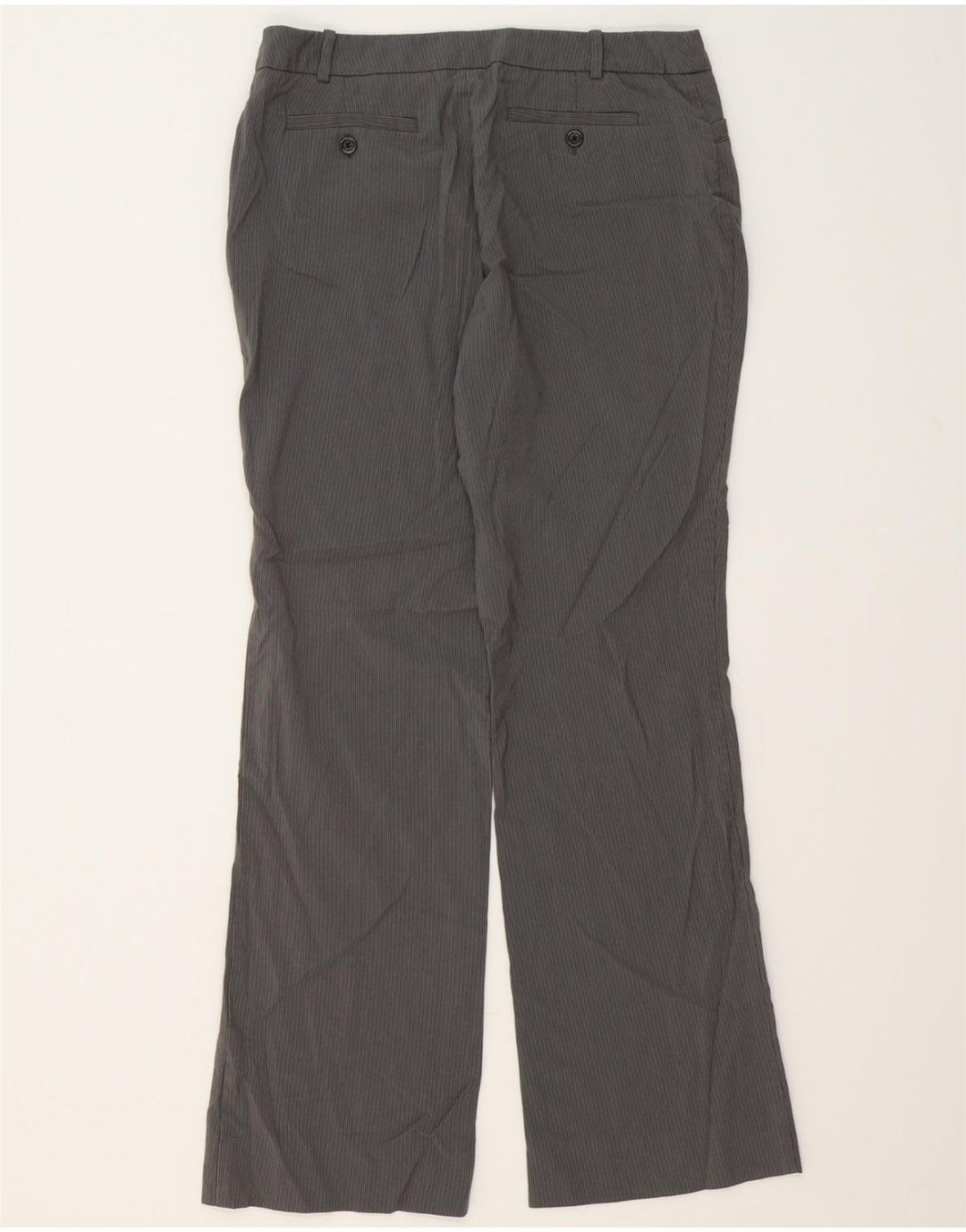 MOSSIMO Womens Bootcut Casual Trousers US 8 Medium W34 L32 Grey Pinstripe Vintage Mossimo and Second-Hand Mossimo from Messina Hembry 