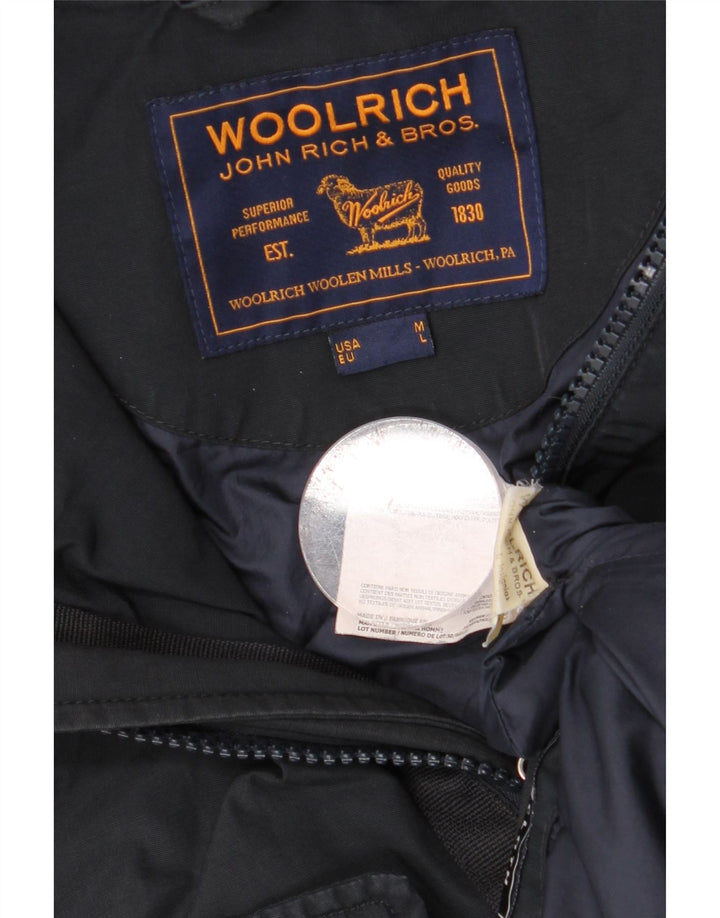 Jaqueta parka masculina WOOLRICH com capuz Reino Unido 40 grande algodão azul marinho