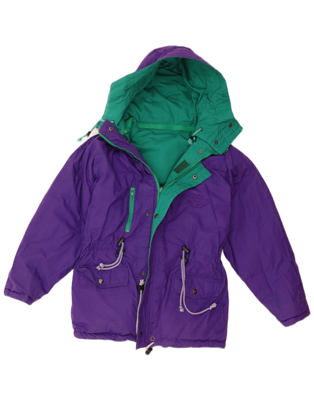 Jaqueta acolchoada com capuz reversível para meninos Brugi 13-14 anos poliéster roxo