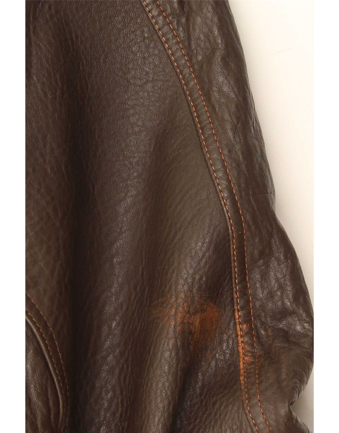 Jaqueta de couro masculina vintage IT 48 marrom médio